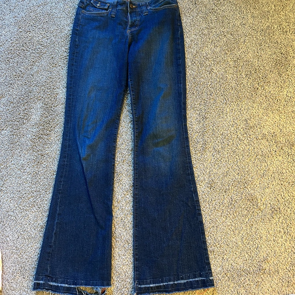 Bella Dahl Blue Flare Wide Leg Jeans